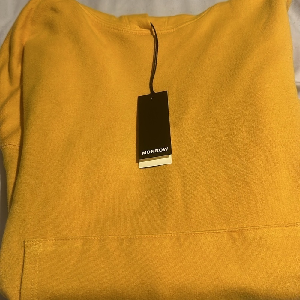 NWT Monrow Supersoft Fleece Slouchy Pullover Hoodie size XS - Picture 8 of 13